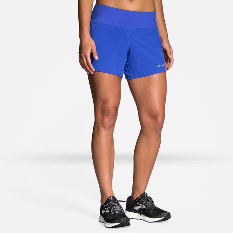 Brooks Chaser 5 Women's Running Shorts - Blue (34018-QVLP)